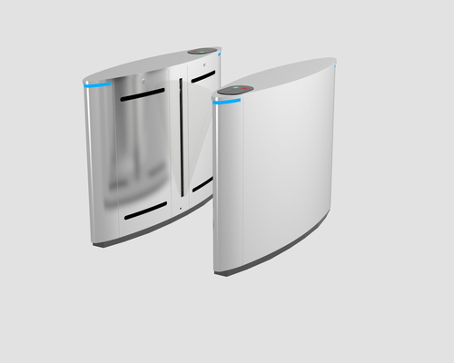 304 Stainless Steel Flap Barrier Gate Retractable High Security With RFID Face Recognition