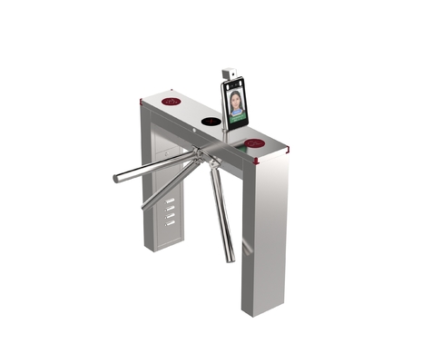 Automatic Face Recognition Thermal Scanner SUS304 Tripod Turnstile Gate ISO Certified