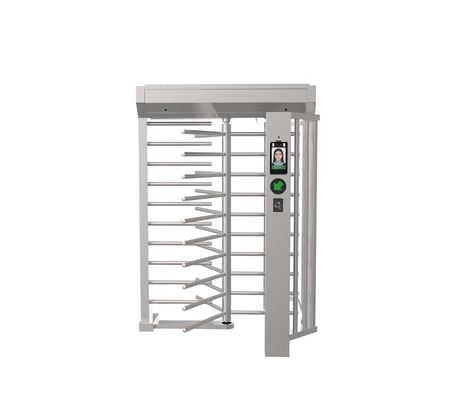 Access Control Face Recognition Turnstile Single Bidirectional Full Height Gate 60hz