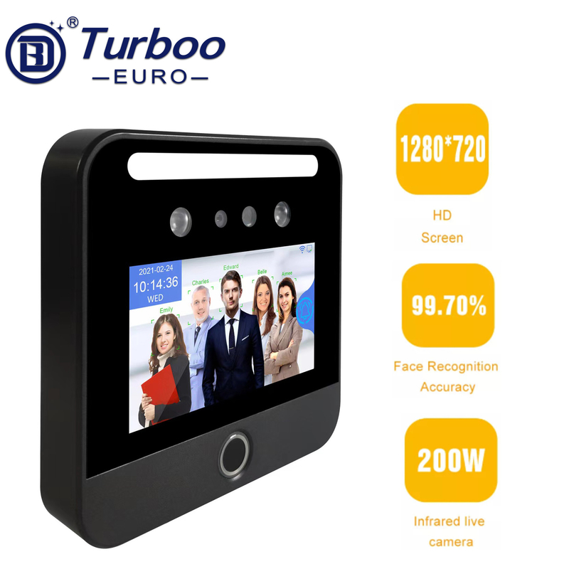 Web Based Cloud Biometric Face Recognition Devices Waterproof IP65 Face Attendance Machine
