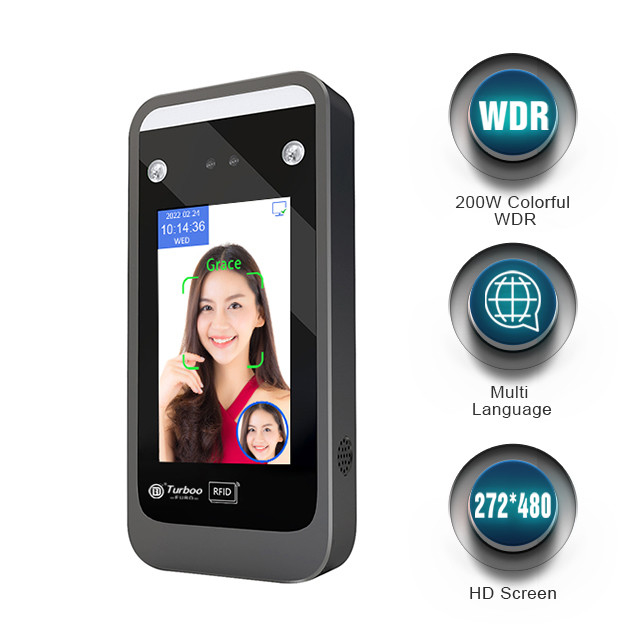 200W WDR Face Time Attendance Machine 4.3inch HD Touch Screen For Schools