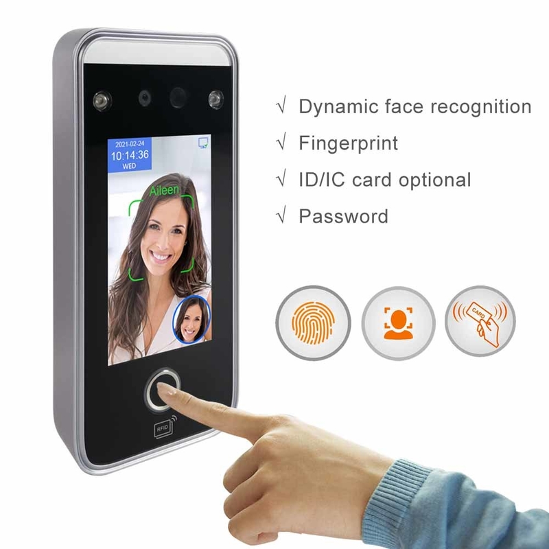 Time Recording Face Biometric Attendance Machine Infrared Camera Live Face Detection