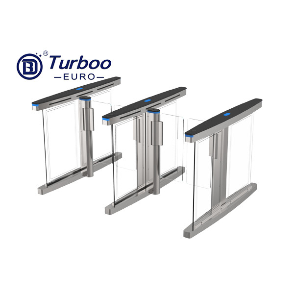 Automatic Access Control Turnstile Gate Transparent Acrylic Arm With Brushed Servo Motor