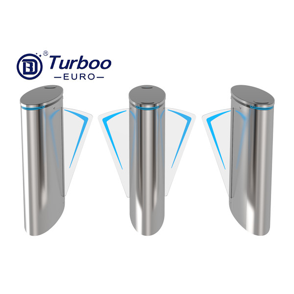 Waterproof Flap Barrier Turnstile Gate infrared Sensors With Direction Indicator