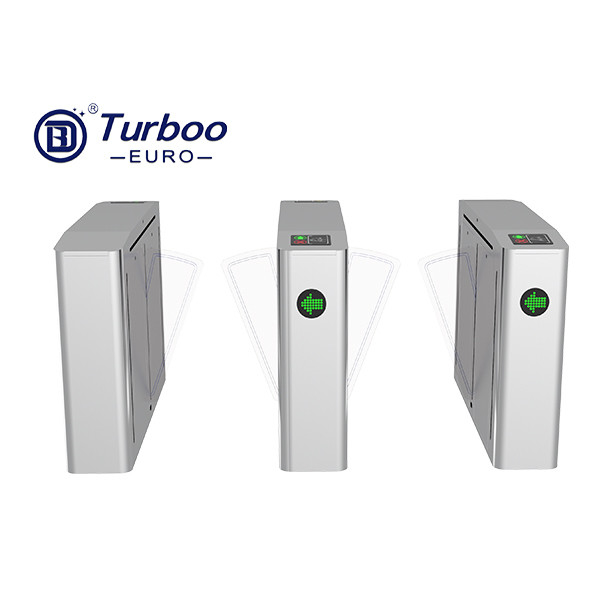304 Stainless Steel Swing Gate Automatic Flap Barrier Gate Biometric System Turboo