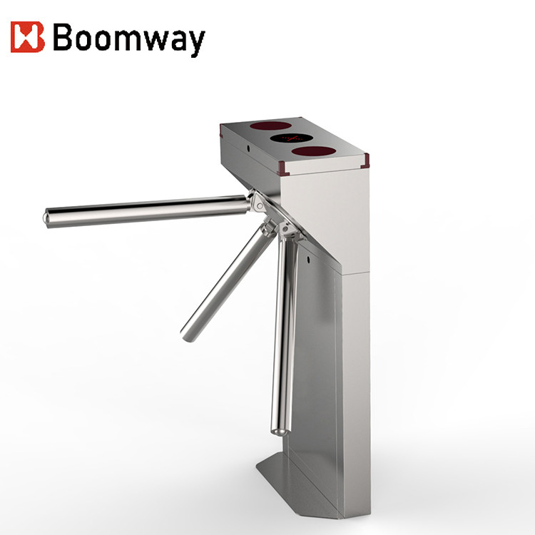 Entrance Control Tripod Turnstile Barrier Vertical 1.0mm SUS Dry Contact Input Signal